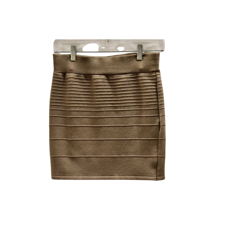 Women's Debut Taupe Bando Mini Skirt Size M
